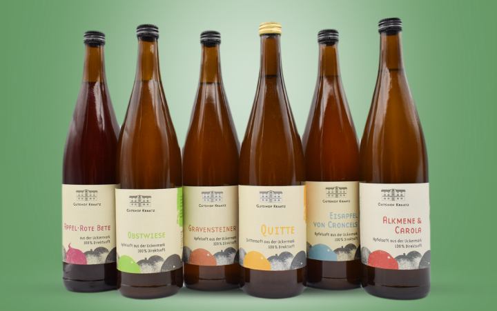 Probierpaket Apfel & Quittensaft aus der Uckermark 6x0,75 Flaschen