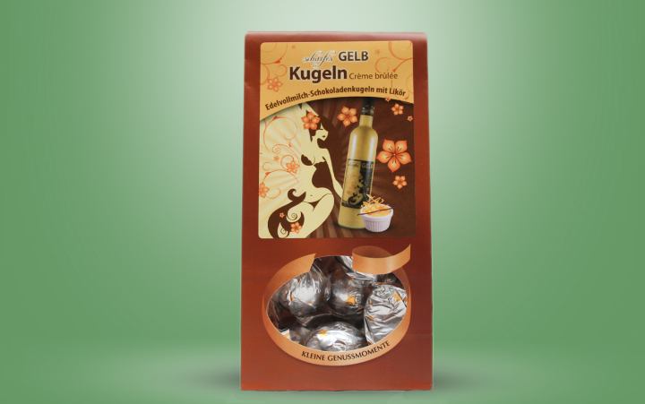 scharfesGelb Kugeln Créme brûlée Tüte 90g