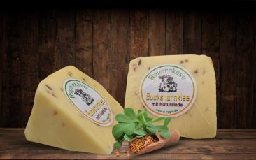 Bauernkäse Bockshornklee Naturrinde ca. 250g