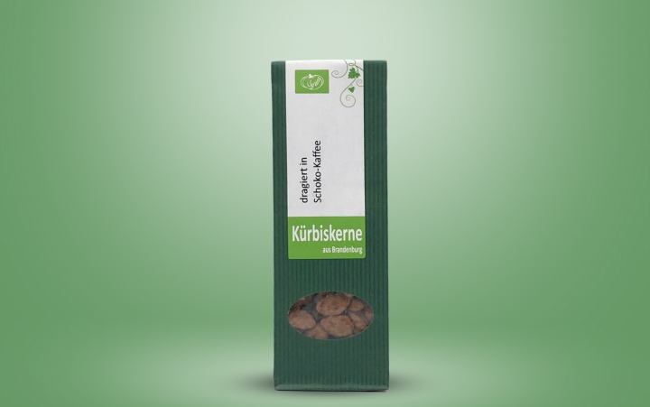 Kürbiskerne dragiert in Schoko-Kaffee Tüte 80g